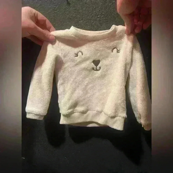 Infant Girls Carters White Pullover Sweatshirt 12 Motnhs - Picture 1 of 3